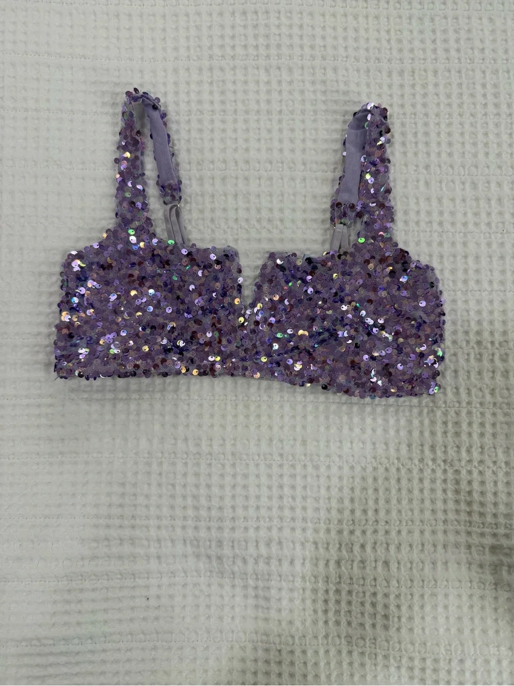 Free People Lavender Sequin Bralette